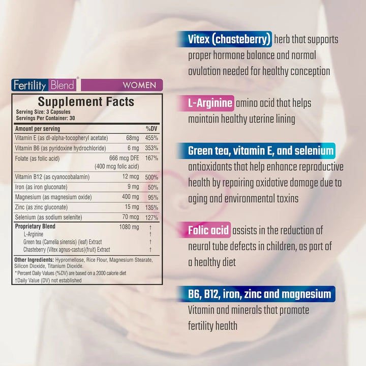 Mezcla De Fertilidad Femenina 90 Cápsulas Para Bienestar Dia - Imagen 2