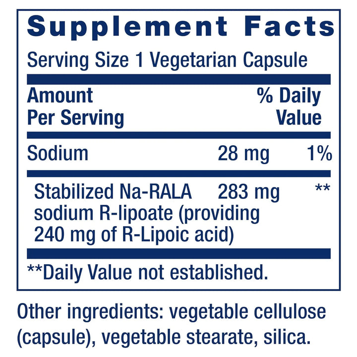 Ácido R-lipoico 240 Mg Energía Celular Antienvejecimiento Sa - Imagen 3
