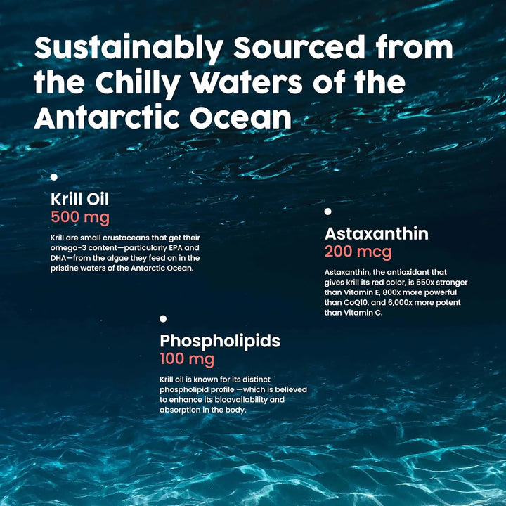 Aceite De Krill Antártico 500 Mg Cápsulas Blandas Omega 3 Ep - Imagen 7