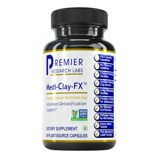 Capsulas De Arcilla De Bentonita Medi Clay Fx Desintoxicacion Natural Vegano