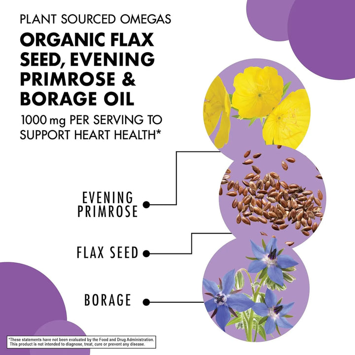 Aceite De Plantas Omega 3-6-9 1000 Mg Salud Del Corazón Pren - Imagen 4