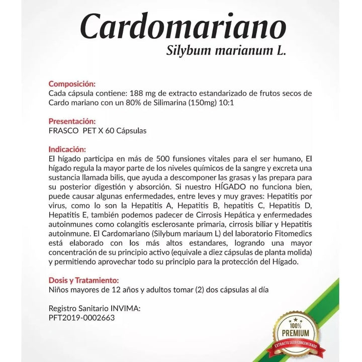 Cardomariano Silimarin Drenador - Imagen 6