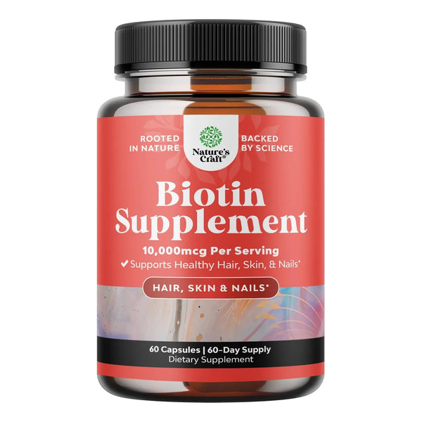 Biotina Pura Promotora Crecimiento Cabello Prevención Pérdid - Imagen 1