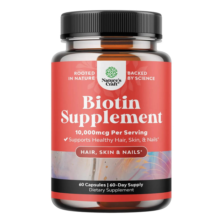Biotina Pura Promotora Crecimiento Cabello Prevención Pérdid - Imagen 1