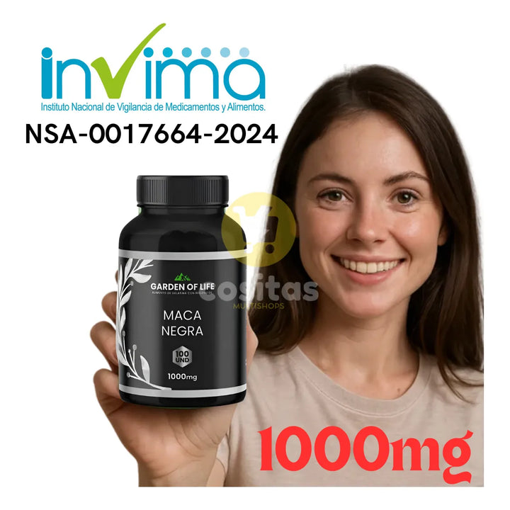 Maca Negra Peruana Pura Original Con Invima X100 Capsulas - Imagen 2