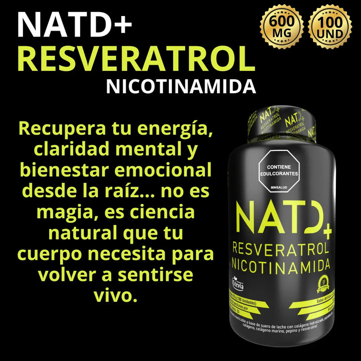 Nad+ Resveratrol Nicotinamida 100 Pastillas Original - Imagen 6