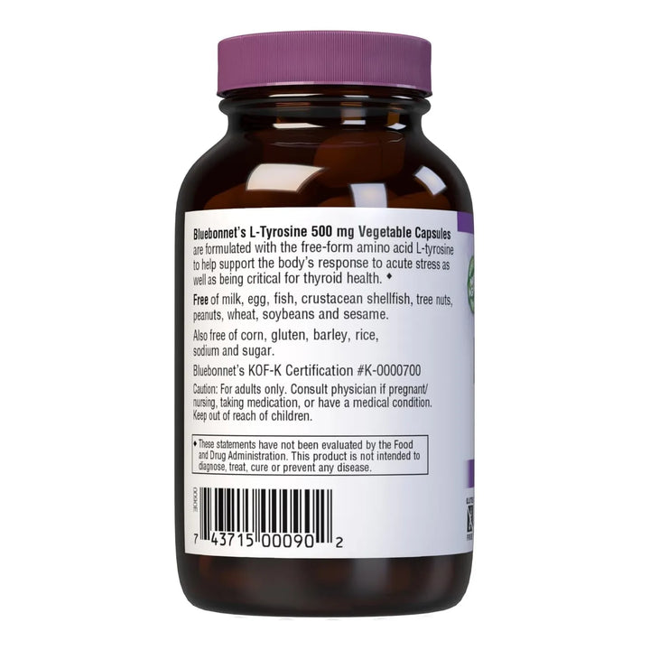 Cápsulas De 500 Mg Ltirosina 50 Unidades Para Bienestar Y En - Imagen 3