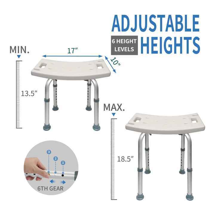 Asiento De Ducha Ajustable Para Personas Mayores, Sin Herram - Imagen 4