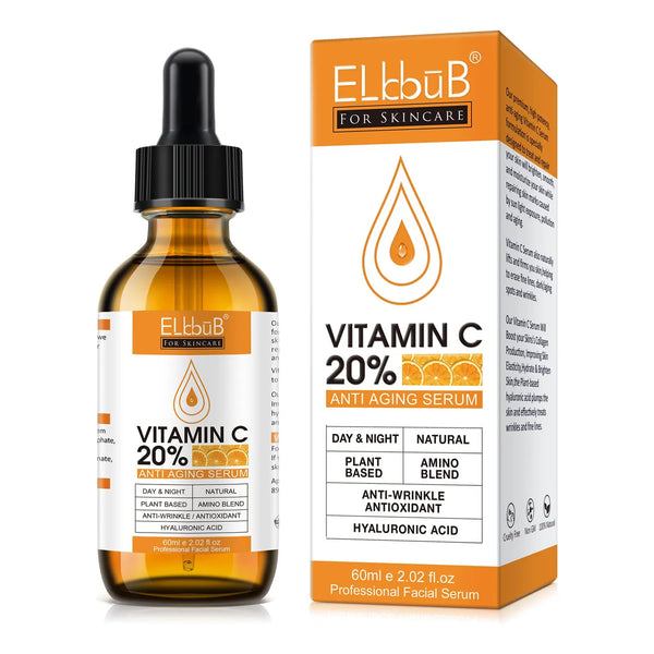 Sérum Elbbub Premium Con 20 De Vitamina C 60 Ml Antienvejecimiento E Hidratación Profunda