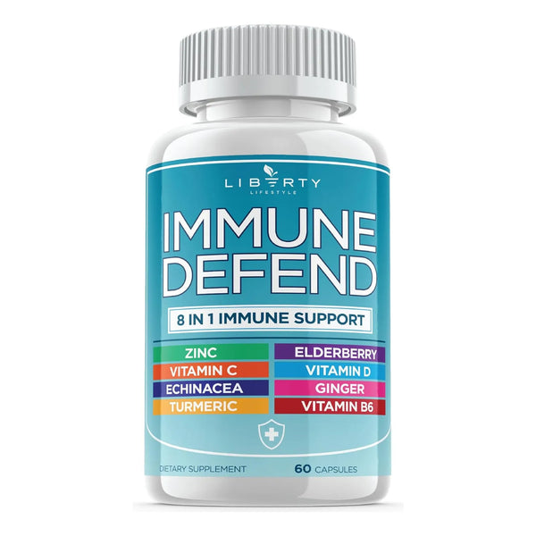 Cápsulas De Inmunidad 8 En 1 Con Equinácea Zinc 50 Mg Vitami - Imagen 1
