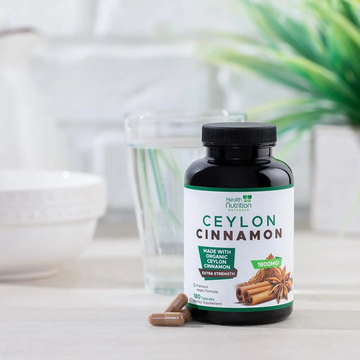 Cápsulas De Canela Orgánica 1800 Mg Pura De Ceilán Antioxida - Imagen 8