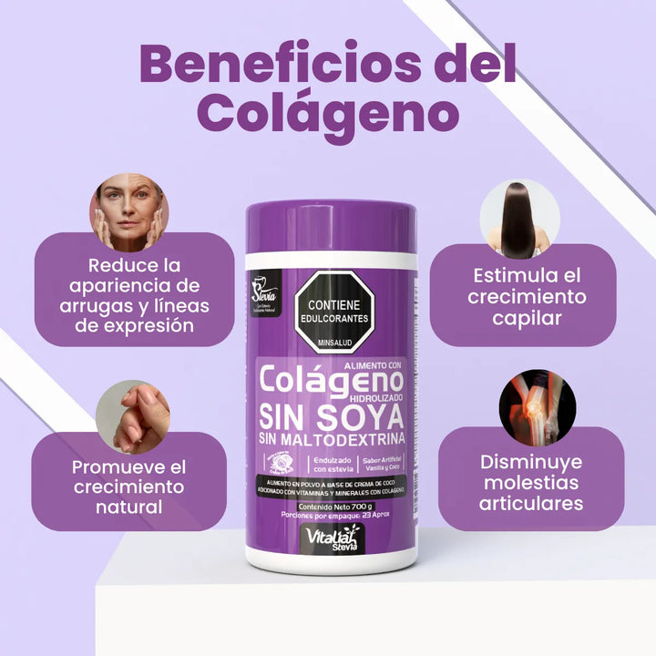 Kit Colágeno Hidrolizado Vitaliah Vainilla X3 + Endulzante Monksweet 30ml - Imagen 5