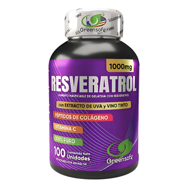 Resveratrol Americano Antioxidante Péptidos De Colágeno Vitamina C Y D Anti Edad Corazón Piel Salud Celular Natural - Imagen 1