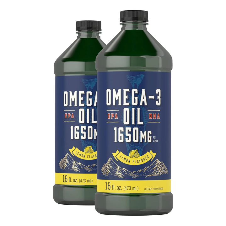 Aceite De Pescado Líquido Omega 3 1650 Mg Limón 946 Ml Doble - Imagen 1