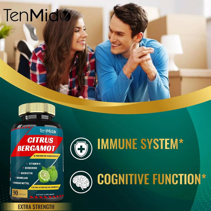 Cápsulas De Extracto De Bergamota Con Vitamina C Berberina Q - Imagen 7