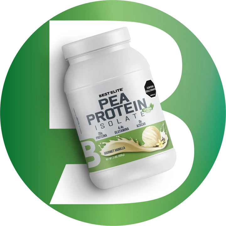 Vegan Protein De Best Elite 2 Lb 2 Libras 2lb Pea Isolate Proteina Vegana Aislada De Arveja Veggie Vegetal Sports - Imagen 2