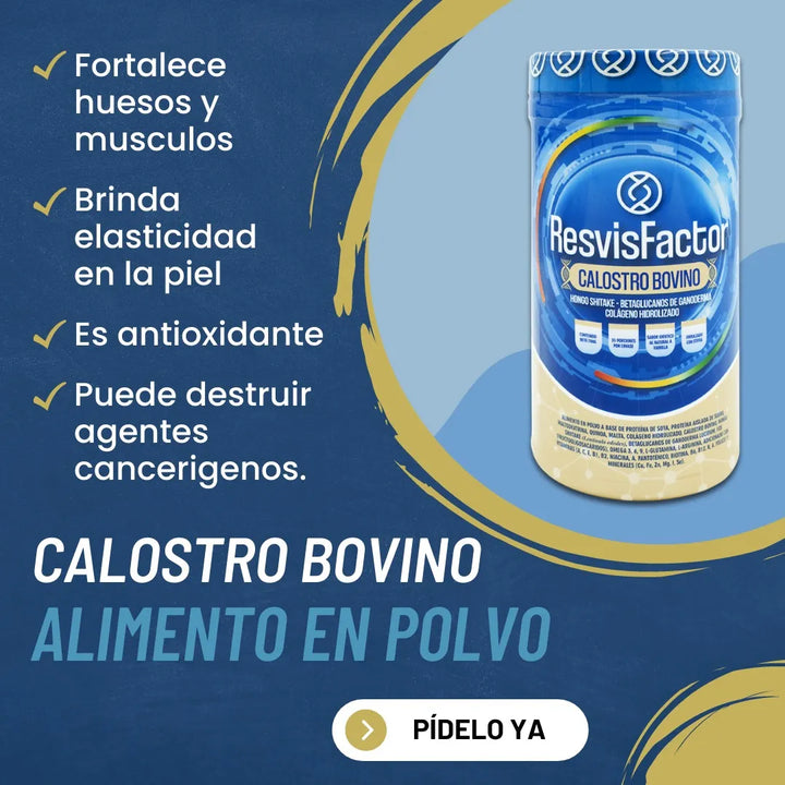 Calostro Bovino Resvisfactor 700g En Polvo Gluten Free Delicioso - Imagen 3