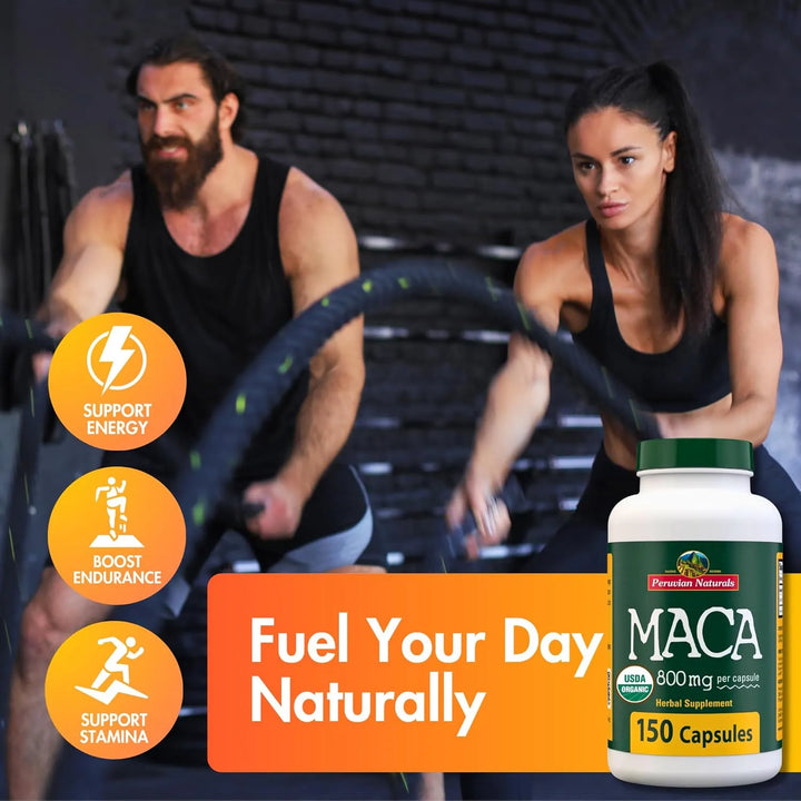 Cápsulas De Raíz De Maca Orgánica 2400 Mg Para Mujeres Y Hom - Imagen 3