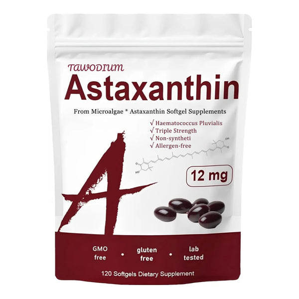 Cápsulas Blandas Astaxantina 12 Mg Extracto Microalgas Suplemento Antioxidante 120 Unidades