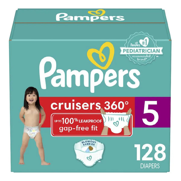 Pañales Pampers Cruisers 360 Talla 5 128 Unidades Protección Antifugas