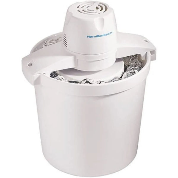 Maquina Para Hacer Helado Automatica Hamilton Beach 4 Cuartos Crema Yogur Sorbete