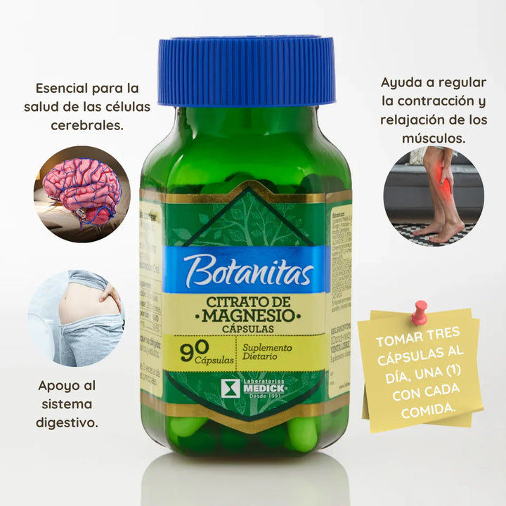 Citrato De Magnesio X 90 Cápsulas - Imagen 2