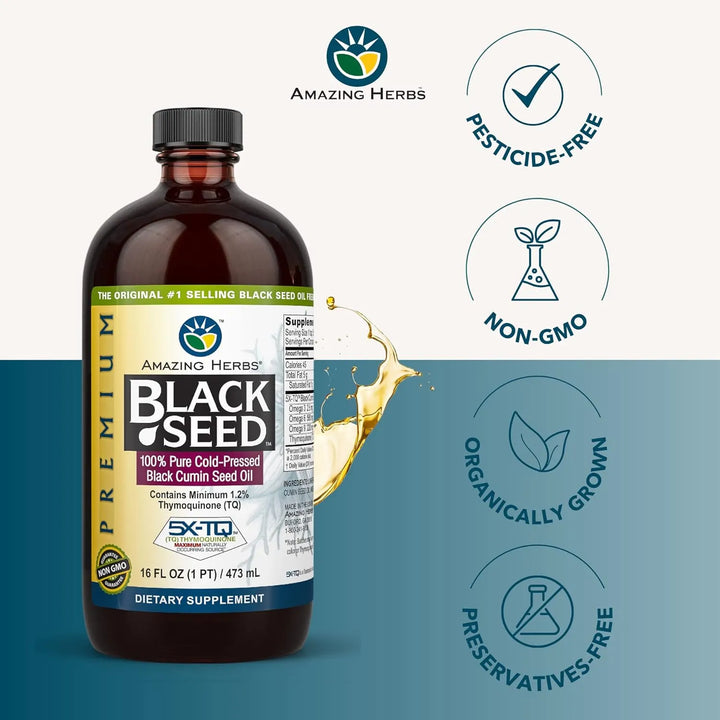 Aceite De Semilla Negra Prensado En Frío Nigella Sativa 473 - Imagen 3