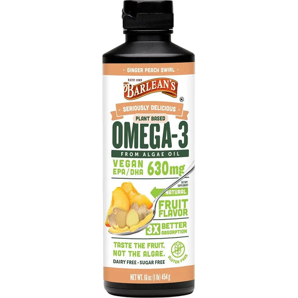 Omega 3 Vegano 630 Mg De Epa Dha Jengibre Y Melocotón 1 Lb - Imagen 1
