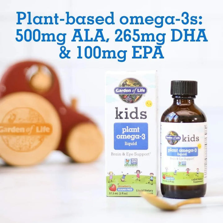 Aceite De Omega 3 Ala Dha Epa Para Niños Líquido Sabor Fresa - Imagen 3