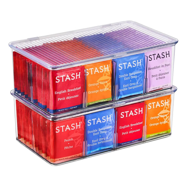 Organizador Sorbus 2 Cubos Con Tapas Y 4 Divisores Extraíbles Almacenamiento Multiusos