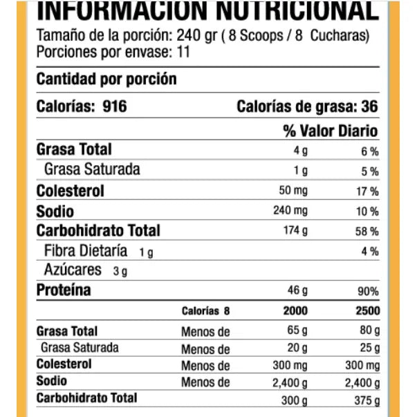 Proteina Xl 6lb Invima Macroble Vainilla - Imagen 3