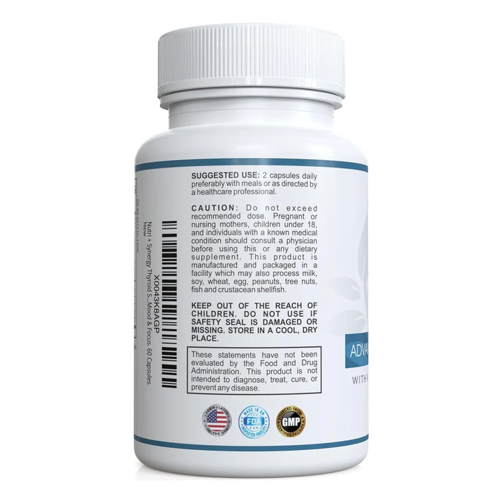 Soporte Tiroides L-tirosina Yodo Vitaminas Minerales 60 Cáps - Imagen 3