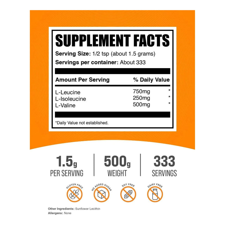 Aminoácidos Bcaa 312 En Polvo 300 Grams Para Recuperación Mu - Imagen 2