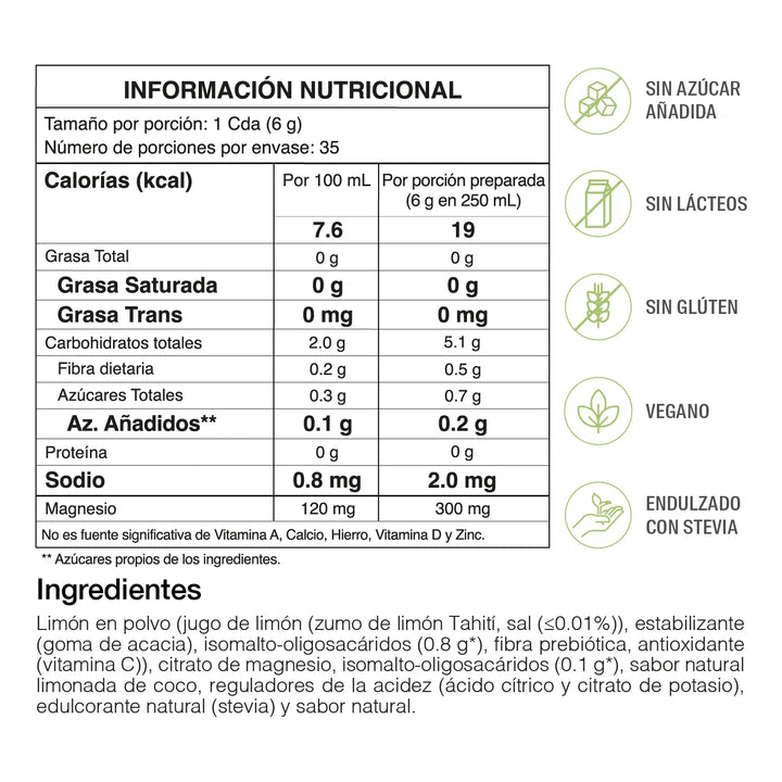 Magnesio | Limonada Coco 180g - Imagen 3