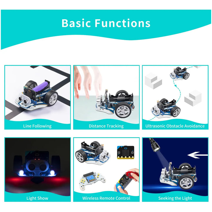 Kit Robot Carro Programable Cutebot Pro Sensores Seguimiento Linea Mic ...