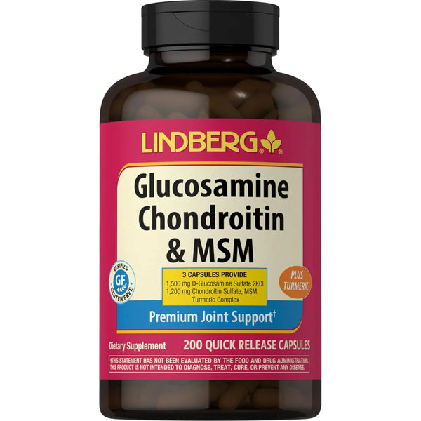 Condroitina Glucosamina MSM 200 Capsulas Efecto Articular Con Curcuma Y Boswellia