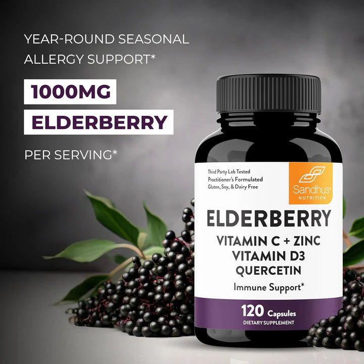 Vitamina C Zinc Saúco Quercetina Vitamina D3 Apoyo Inmunológ - Imagen 4