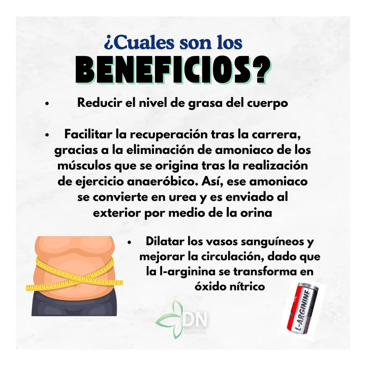 L Arginine 1000mg 60 Capsulas - Imagen 4