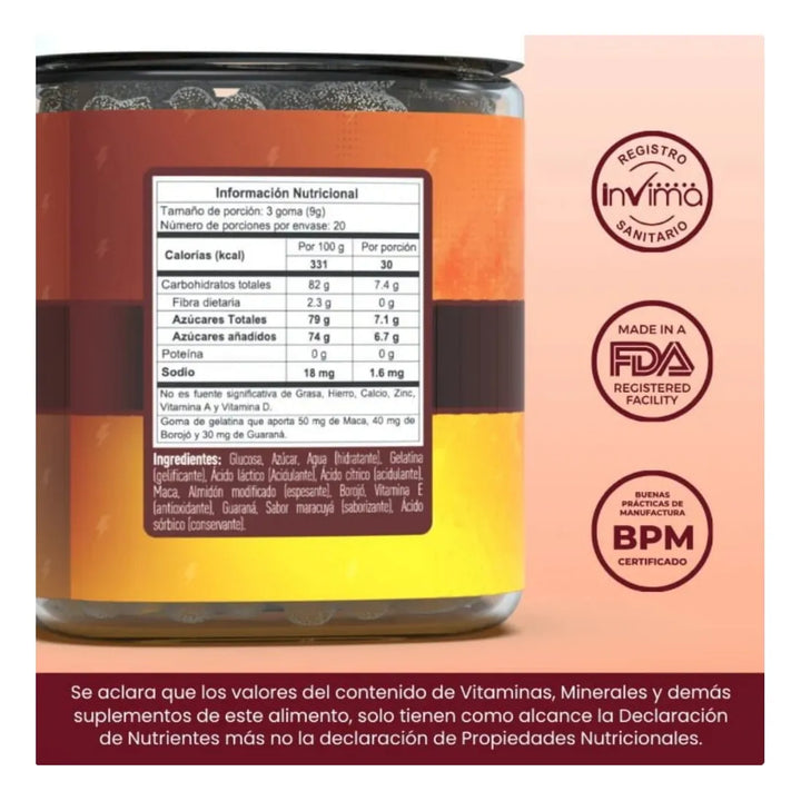 Gomitas Deep Love Borojó Maca - Imagen 7