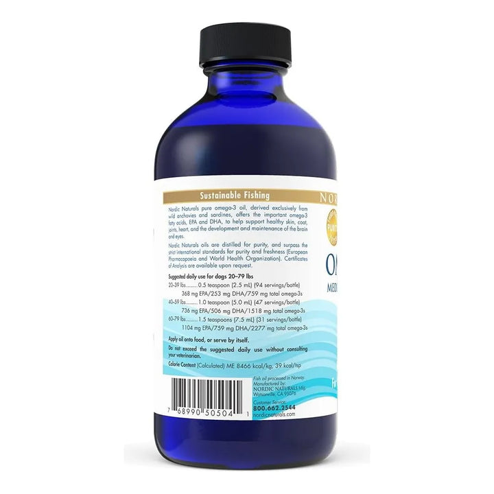 Aceite De Pescado Omega-3 Para Mascotas 240 Ml 1518 Mg De Om - Imagen 3