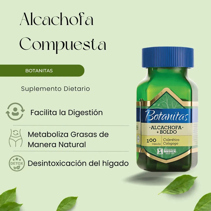 Alcachofa + Boldo Botanitas X 100 Capsulas N/a - Imagen 2