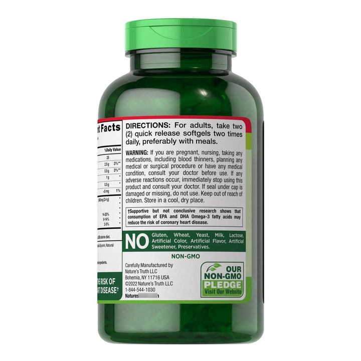 Aceite De Pescado 2400 Mg 250 Cápsulas Blandas 720 Mg Omega - Imagen 6