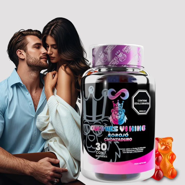 Energizantes Potenciador Afrodisíaco Gomitas Borojó Chontaduro Vitalidad + Autoestima Energía Natural Y Deseo Sexual Gummies Viking Masculino Femenino Frutas - Imagen 3