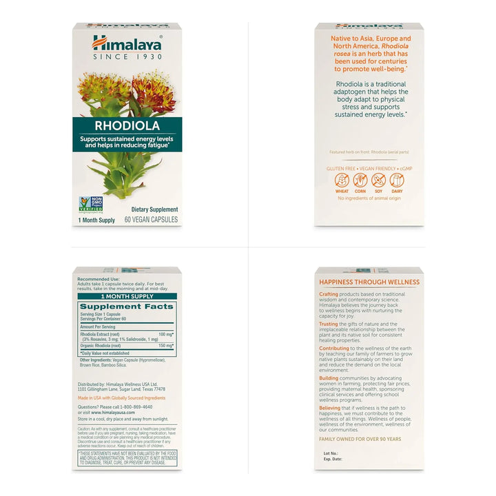 Cápsulas De Rhodiola Himalaya Para Energía Resistencia Estré - Imagen 7