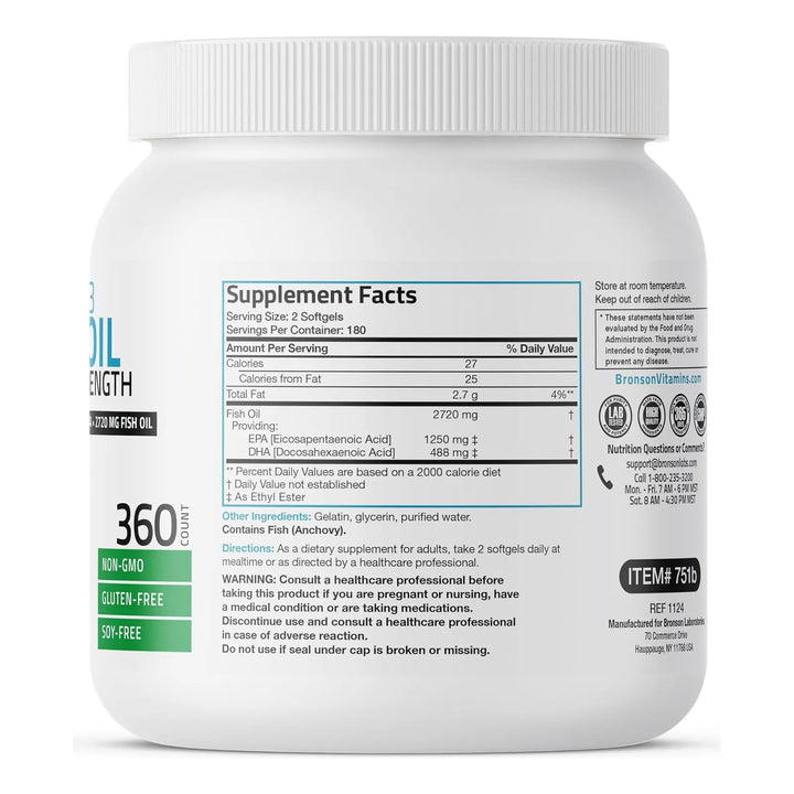 Aceite De Pescado Omega 3 Triple Fuerza 2.7 Gramos 1250 Epa - Imagen 2