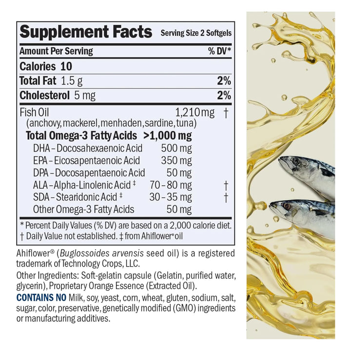 Aceites Omega-3 Ultra Puros 60 Cápsulas Blandas Alta Potenci - Imagen 2