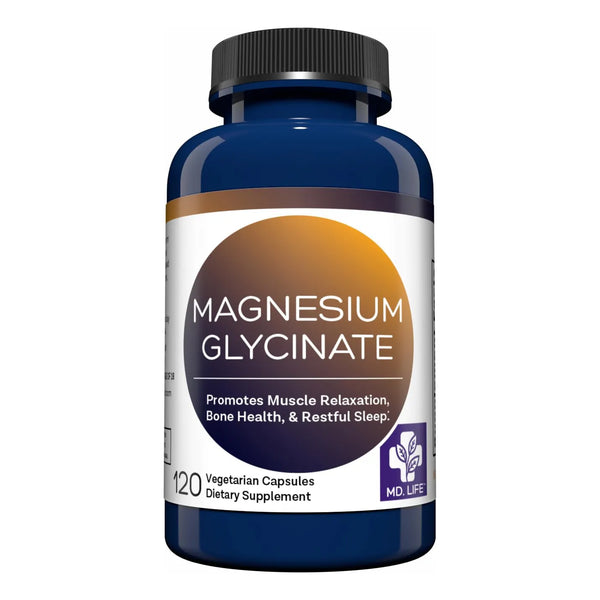 Cápsulas De Glicinato De Magnesio 120 Unidades Para Dormir Y Relajación Muscular