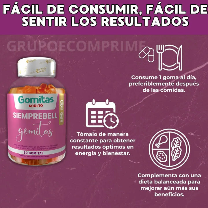 Gomitas Bbl Aguaje Maca Fenogre Frutal - Imagen 5