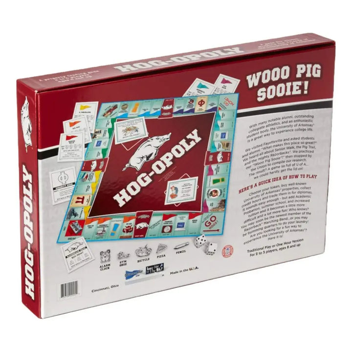 Juego De Mesa Hogopoly Universidad De Arkansas Diseño Exclusivo Edició ...