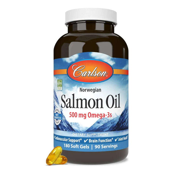 Carlson Aceite De Salmon Noruego 500mg Omega-3 180 Cap - Imagen 5
